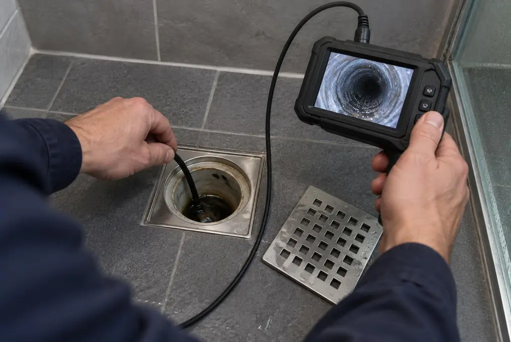 Lekdetectie Dronten – endoscoop-inspectie in een douchegoot