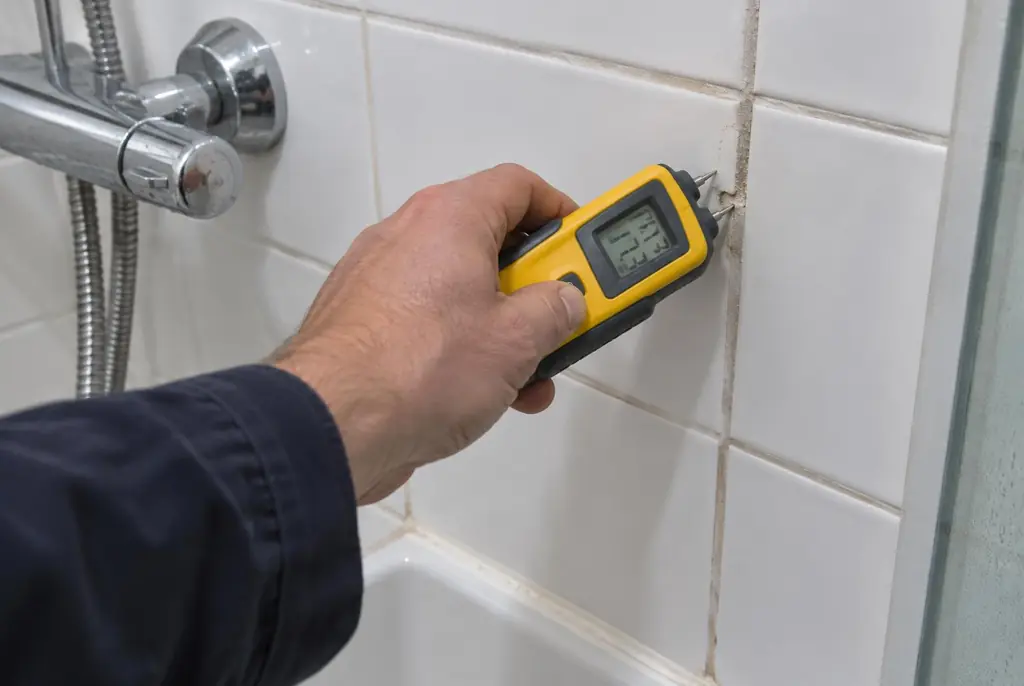 Lekdetectie Dronten – vochtmeter op badkamertegels bij de douche